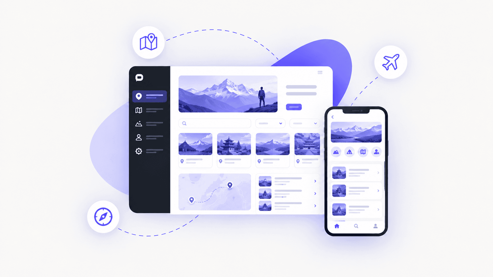 Tourism Guide destination discovery UI/UX design